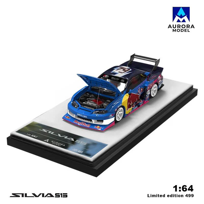 Aurora Model Red Bull Mad Mike Nissan Silvia S15 With Figure - Image 3