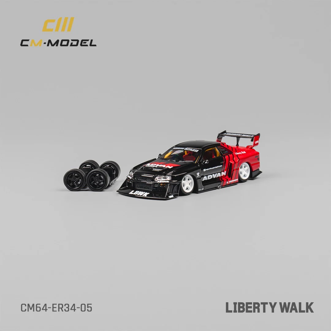 CM Model Liberty Walk Nissan Skyline R34 ER34 GTR Super Silhouette Advan - Image 3