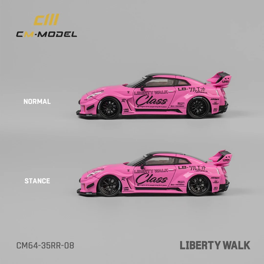 CM Model Nissan GTR R35 Liberty Walk LB Silhouette Pink - Image 3