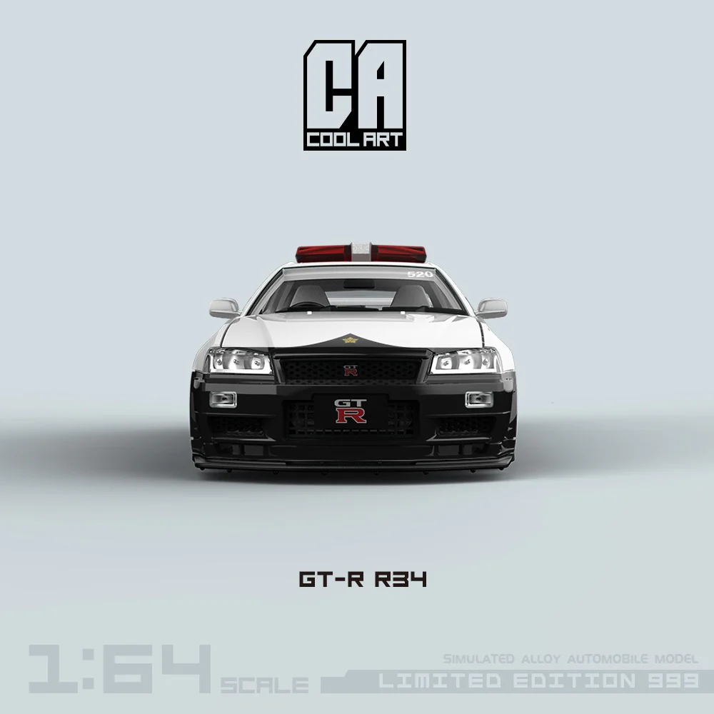 Cool Art Nissan Skyline R34 GTR Japanese Police - Image 4