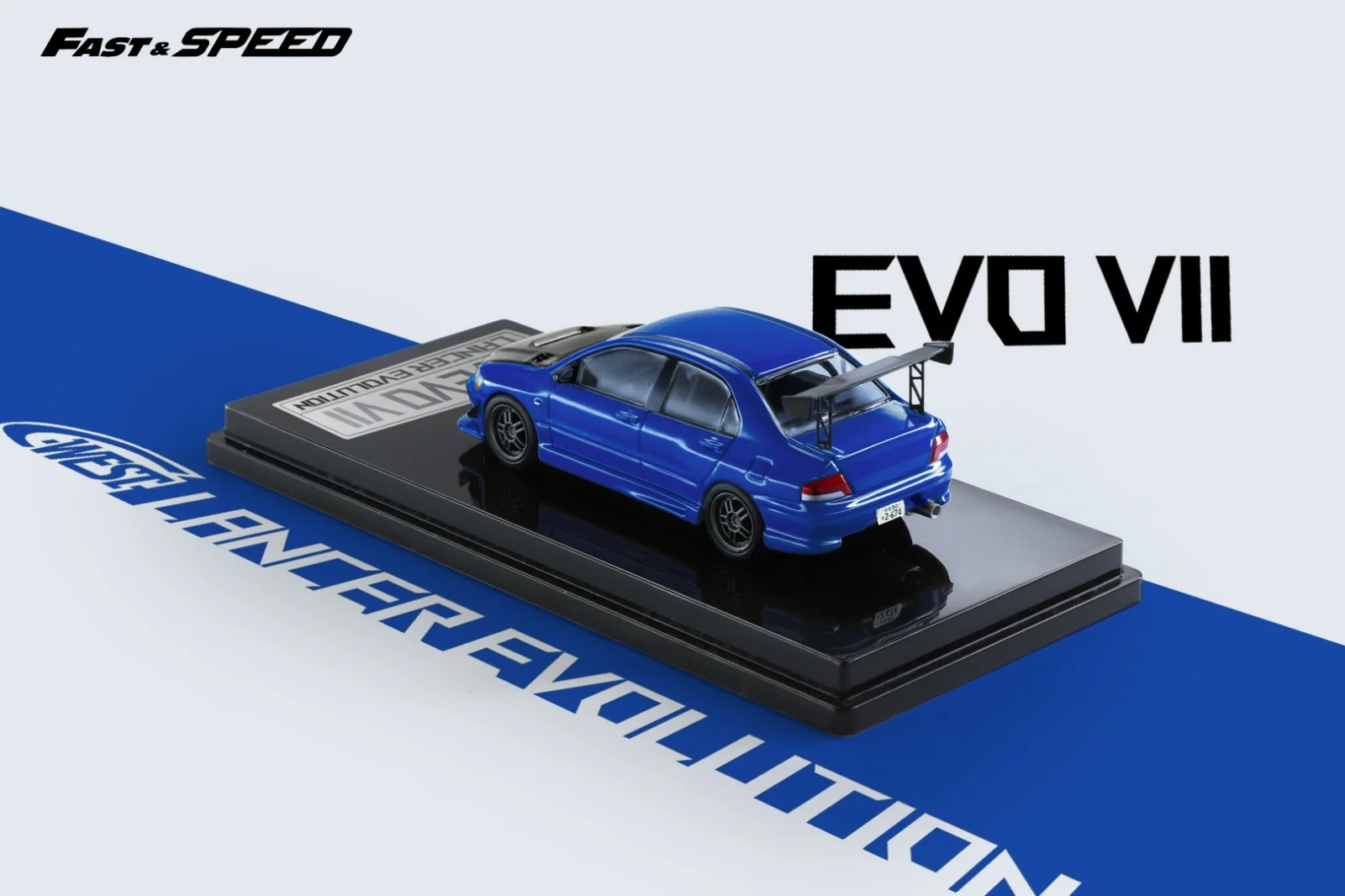 Fast & Speed Mitsubishi Lancer Evolution VII Blue - Image 2