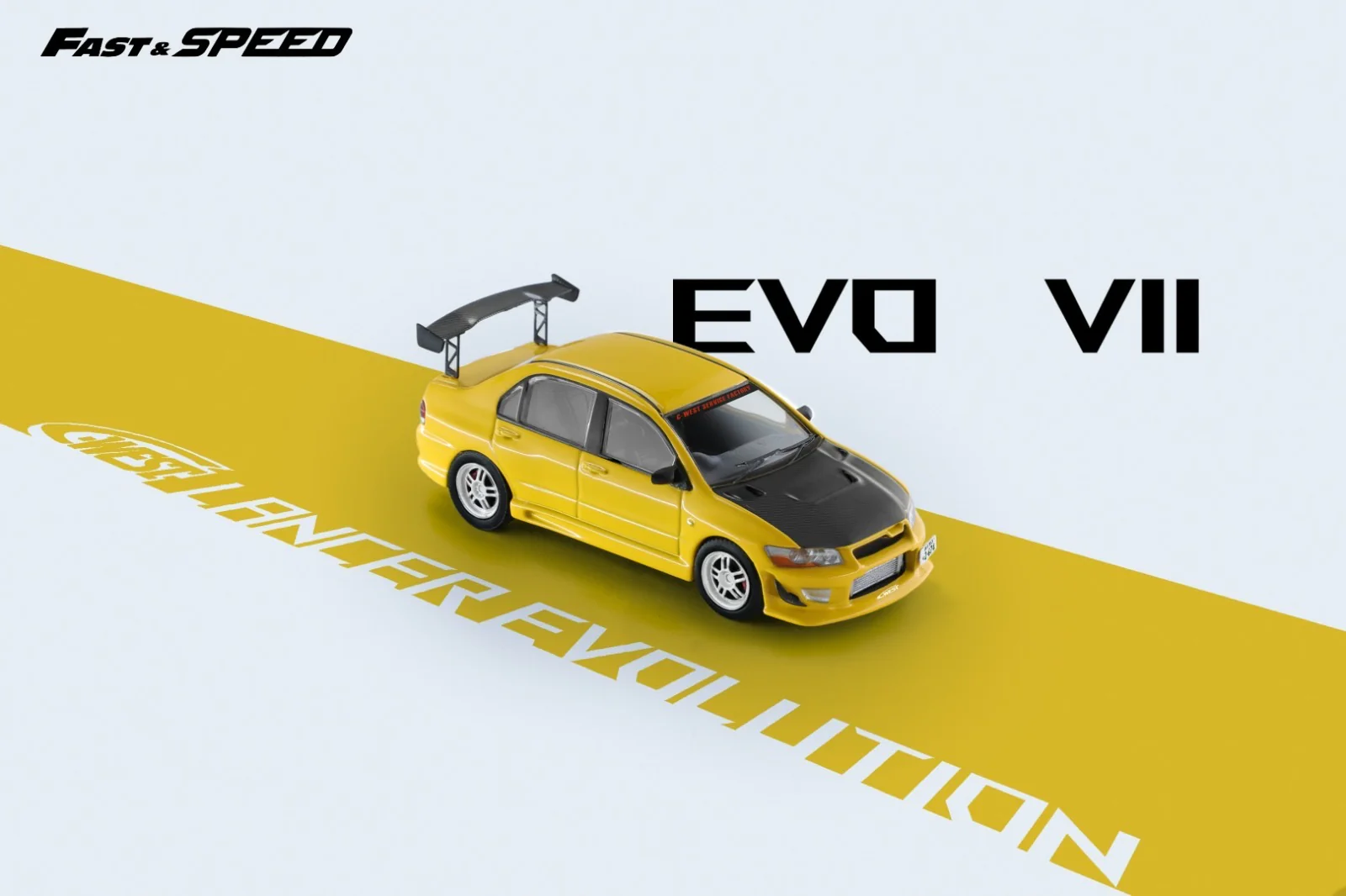 Fast & Speed Mitsubishi Lancer Evolution VII Yellow - Image 2