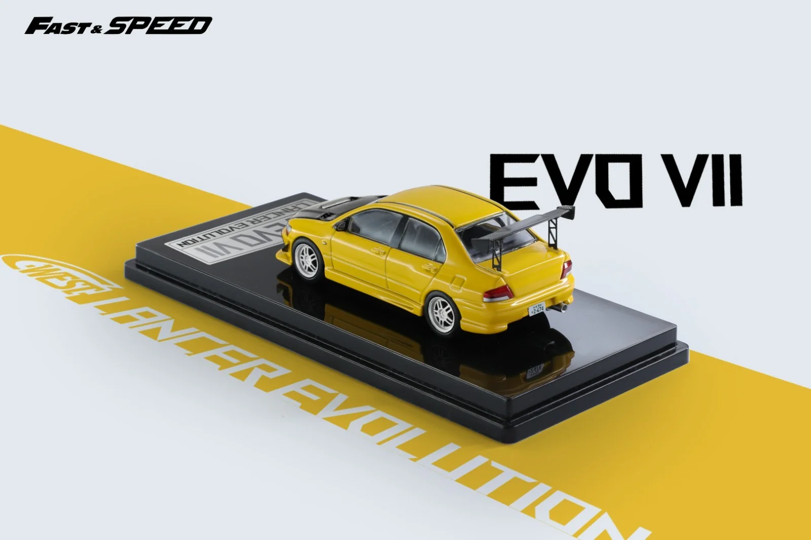 Fast & Speed Mitsubishi Lancer Evolution VII Yellow - Image 3