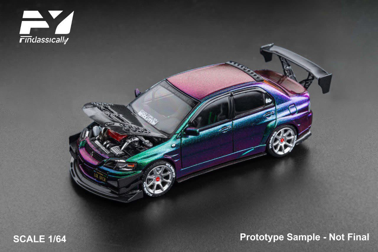Finclassically Mitsubishi Lancer Evolution IX Chameleon Carbon Bonnet