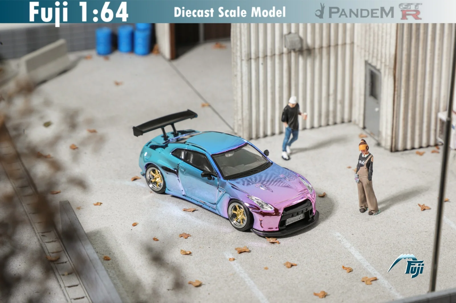 Fuji Model Nissan GTR R35 Pandem Multicolour Chrome