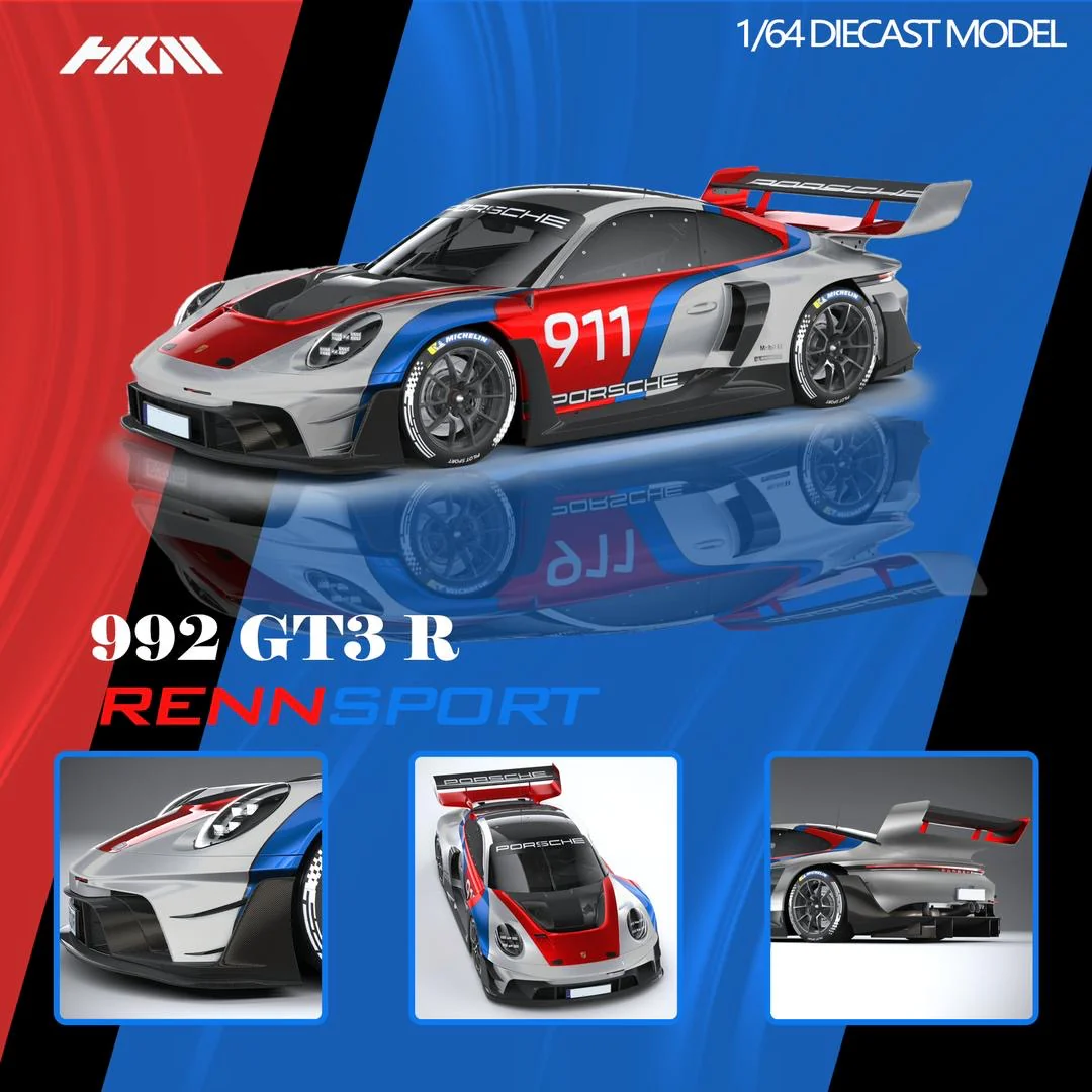 HKM Porsche 992 GT3 R Rennsport Silver