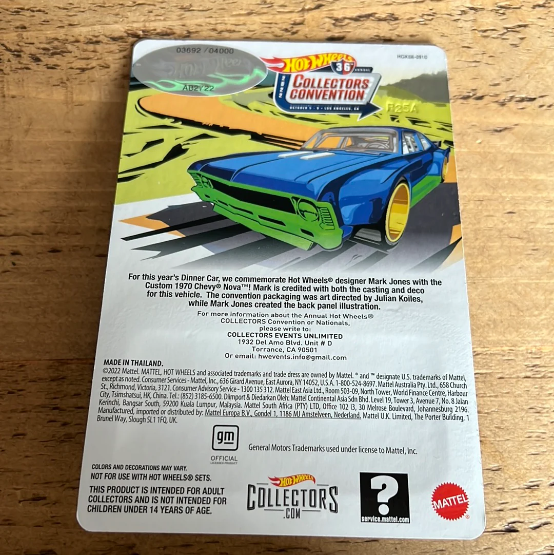 Hot Wheels Convention Custom 1970 Chevy Nova - Image 6
