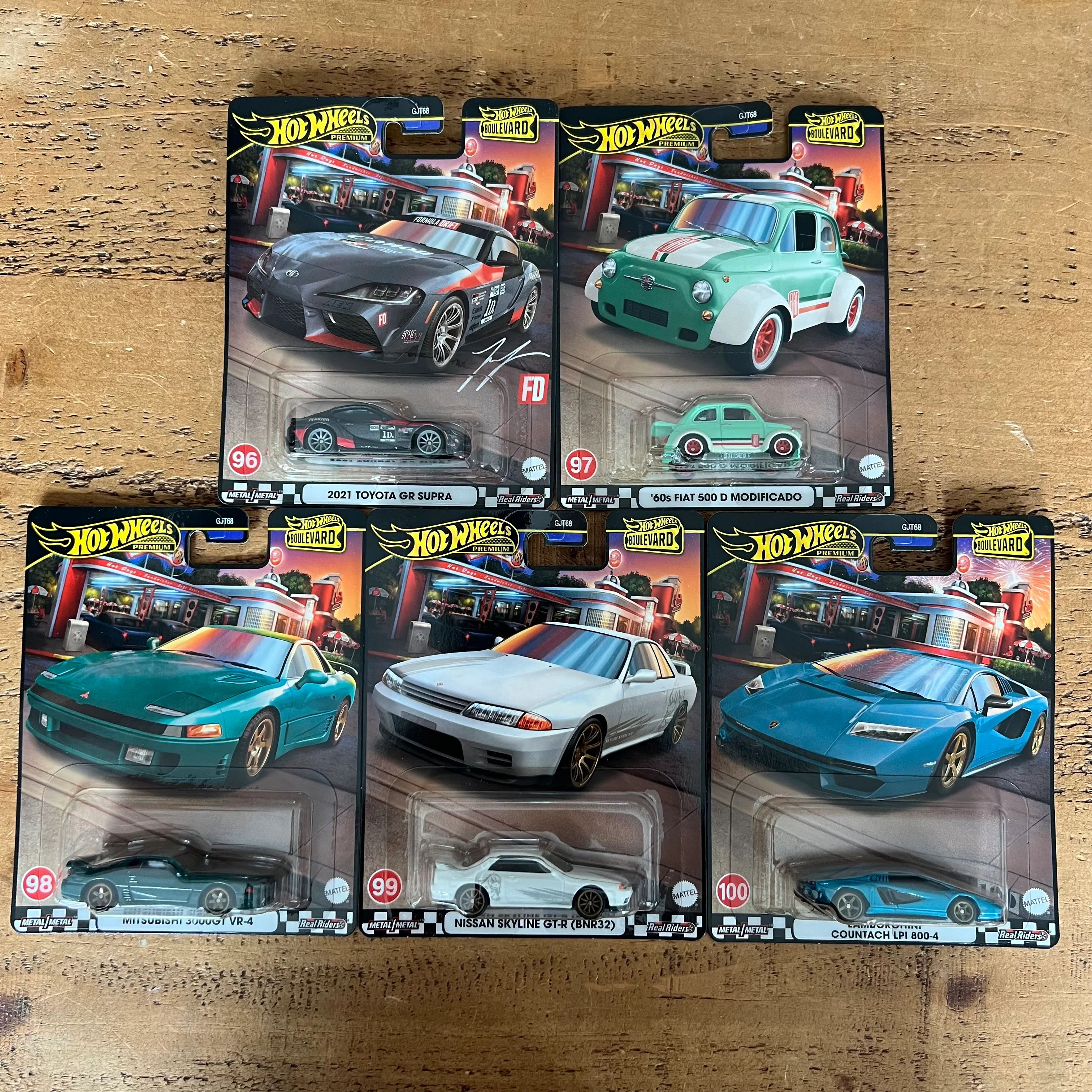Hot Wheels Premium Boulevard 96-100 Set Of 5