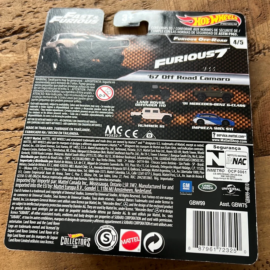 Hot Wheels Premium Fast & Furious 67 Off Road Camaro - Image 4
