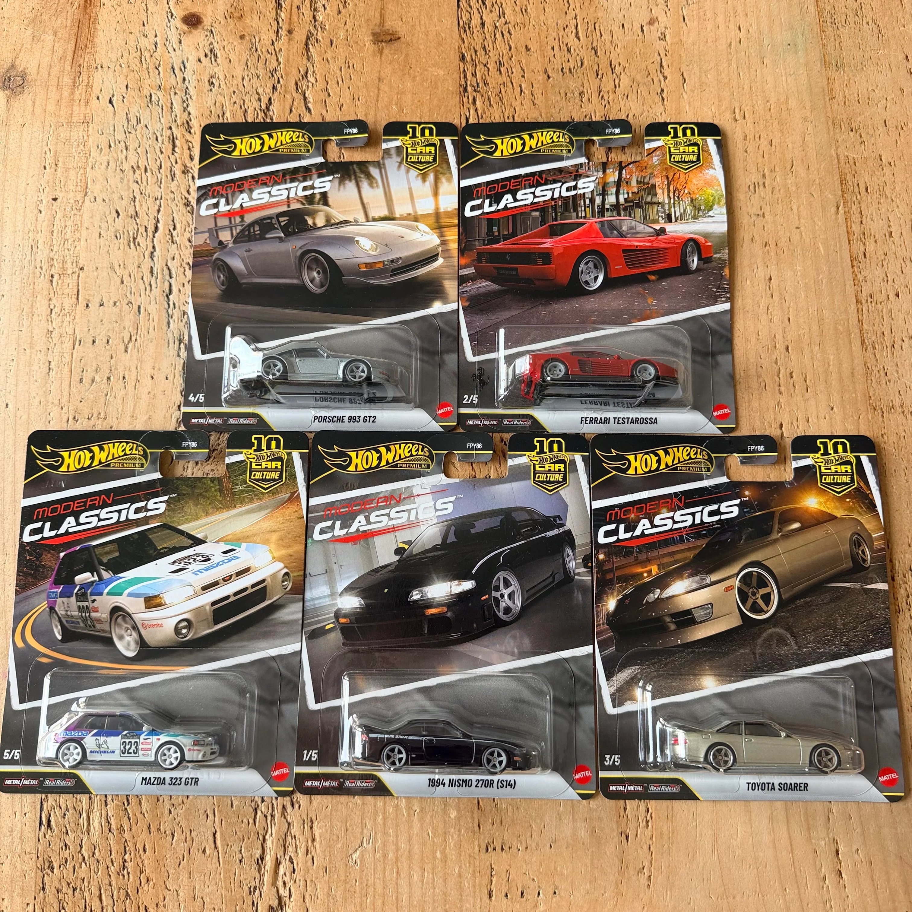 Hot Wheels Premium Modern Classics Full Set Of 5