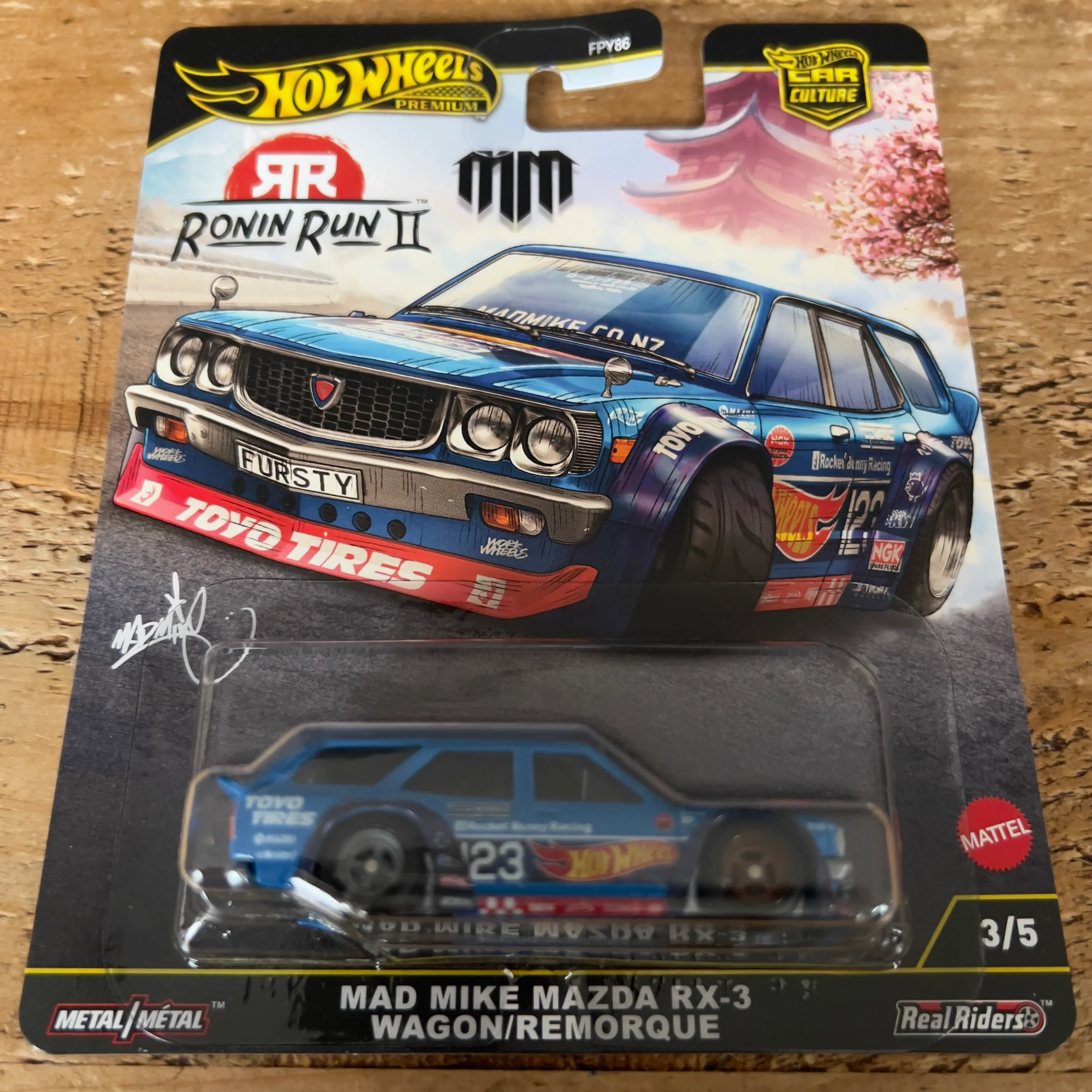 Hot Wheels Premium Ronin Run 2 Mad Mike Mazda RX3 Wagon