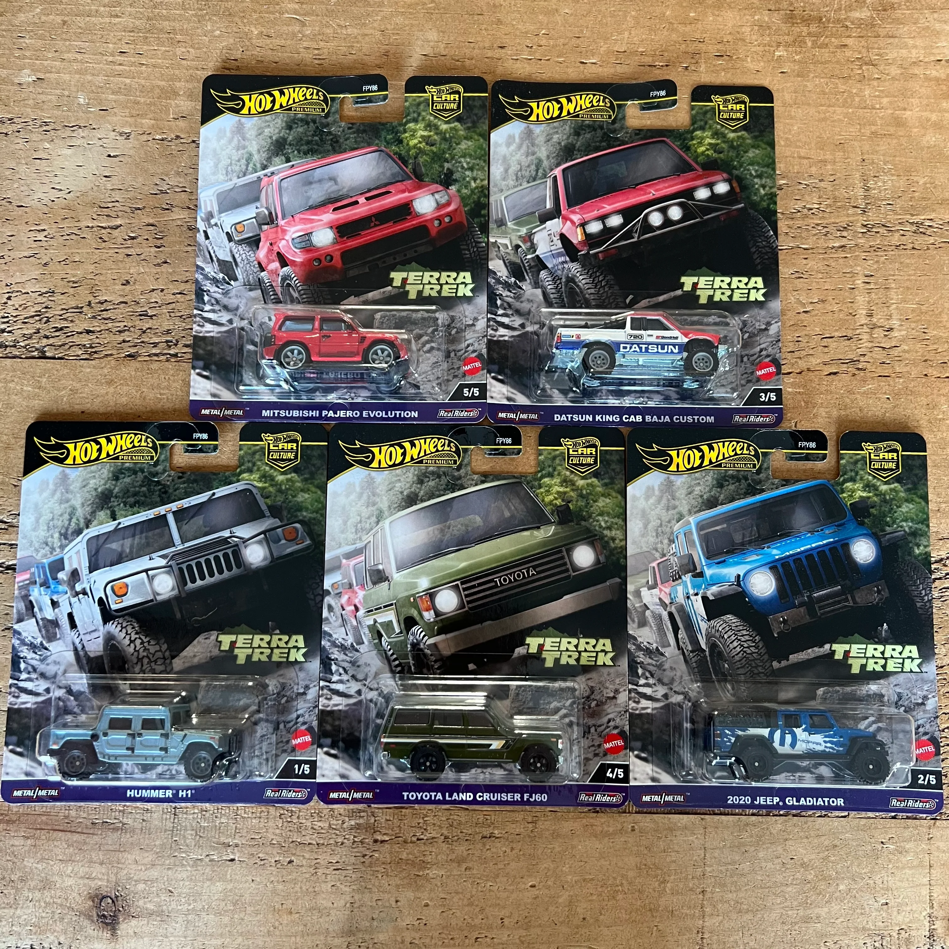 Hot Wheels Premium Terra Trek Full Set Of 5