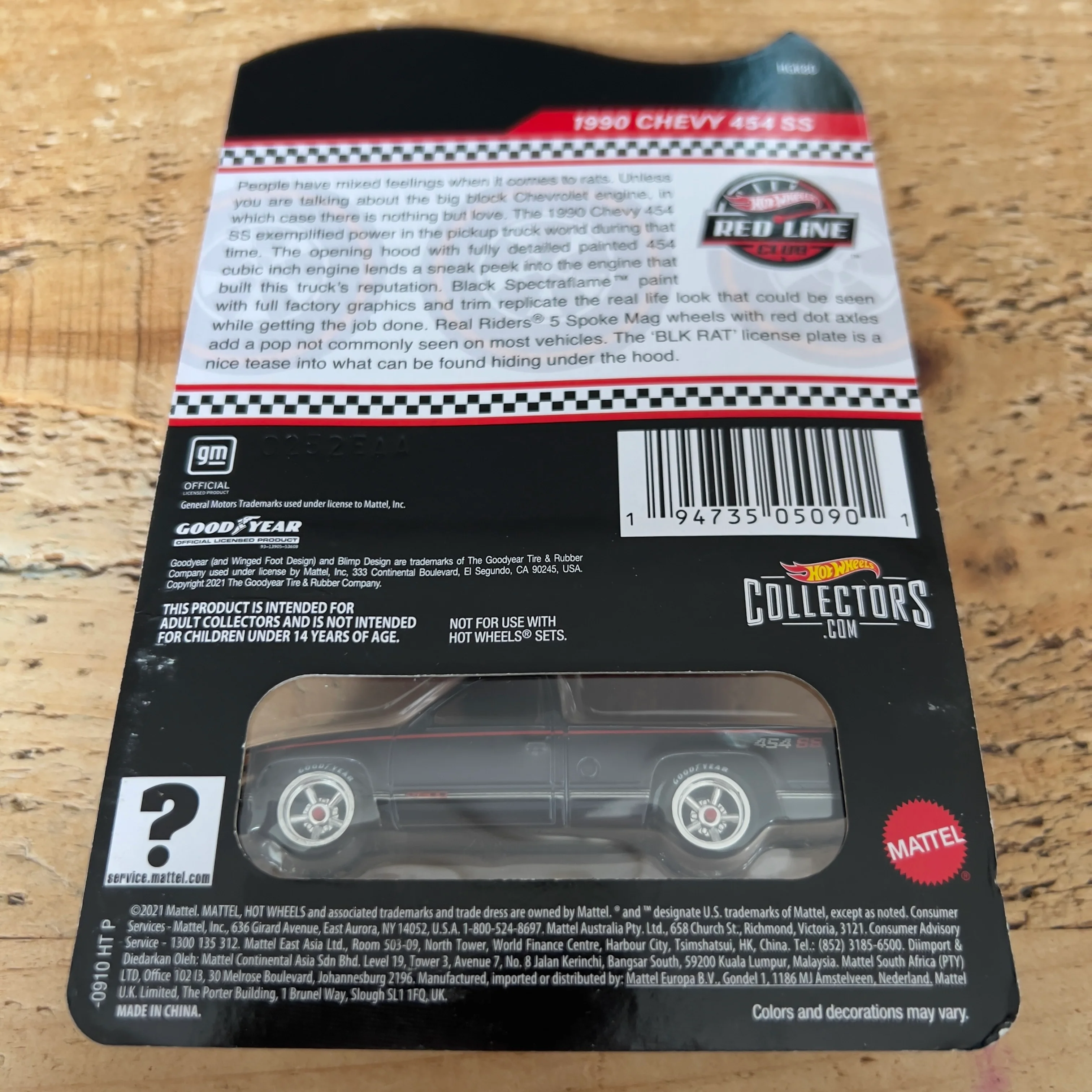 Hot Wheels RLC 1990 Chevy 454 SS - Image 2