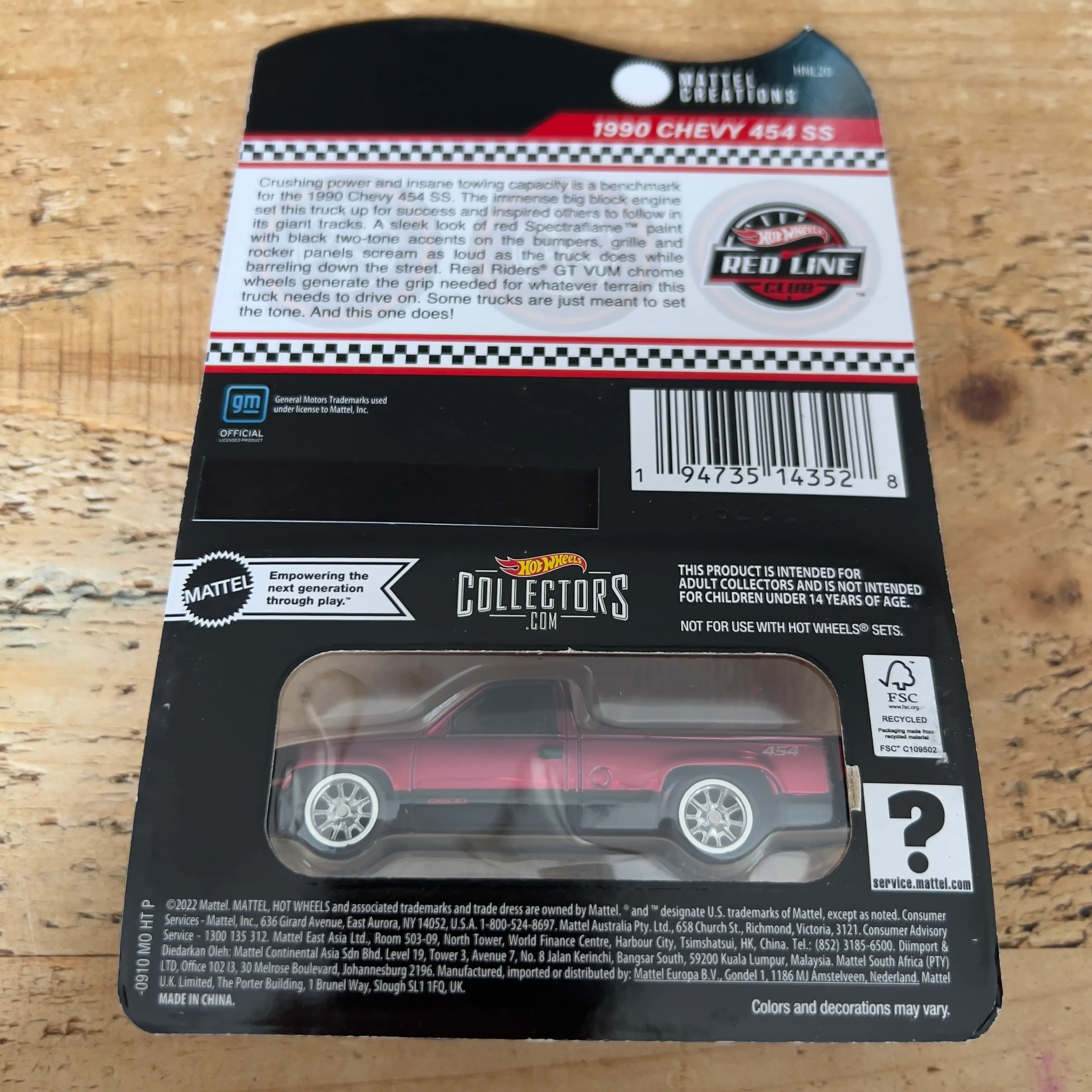 Hot Wheels RLC 1990 Chevy 454 SS - Image 2