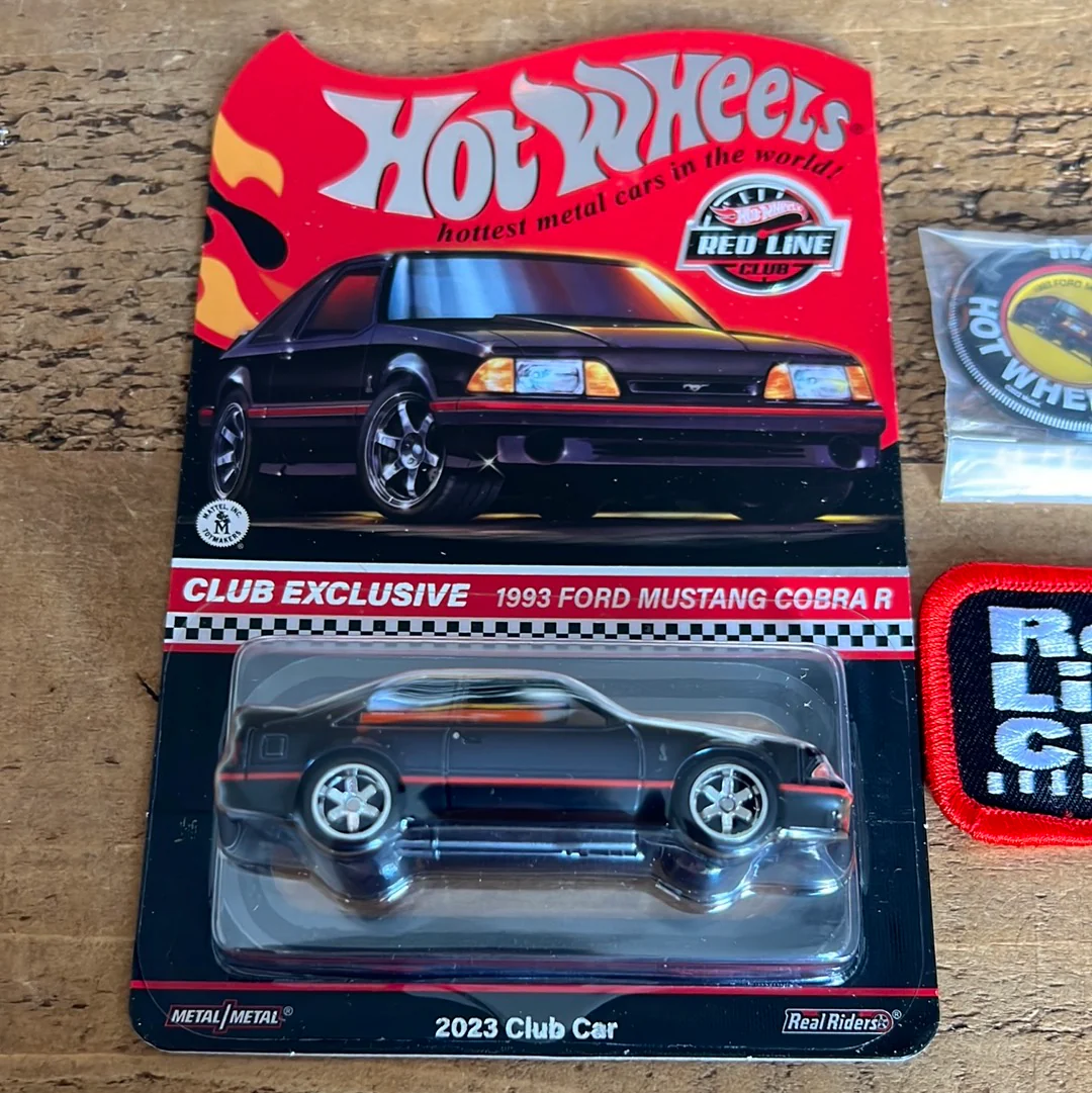 Hot Wheels RLC 1993 Ford Mustang Cobra R With Pin And Patch - Image 2