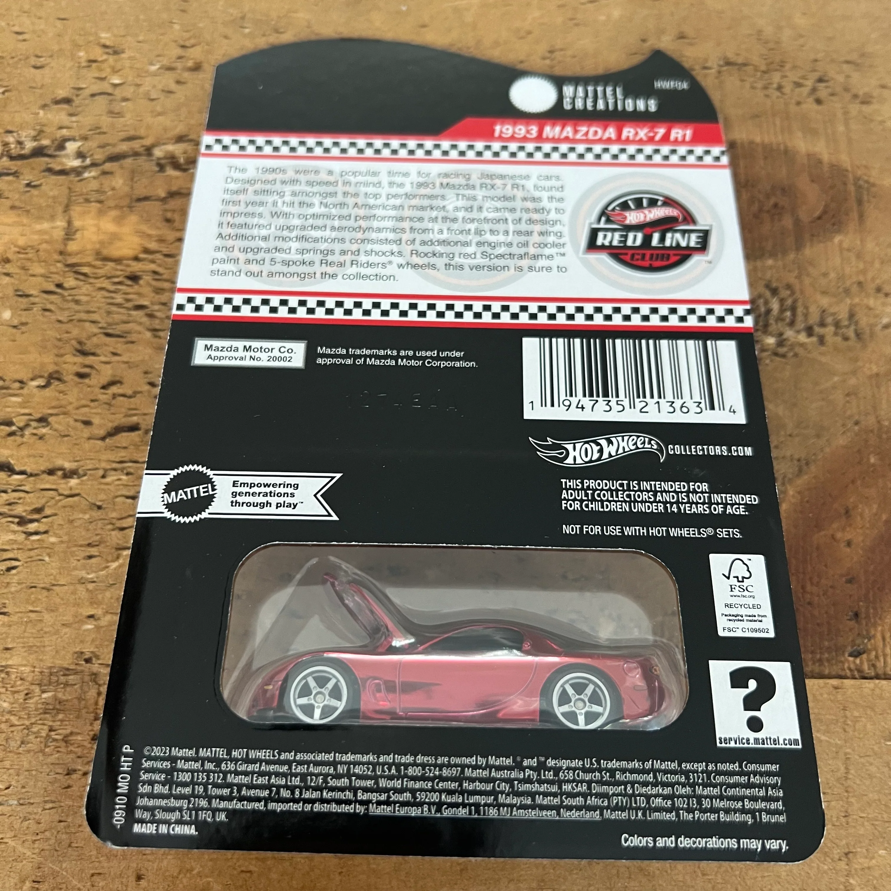 Hot Wheels RLC 1993 Mazda RX7 R1 - Image 4