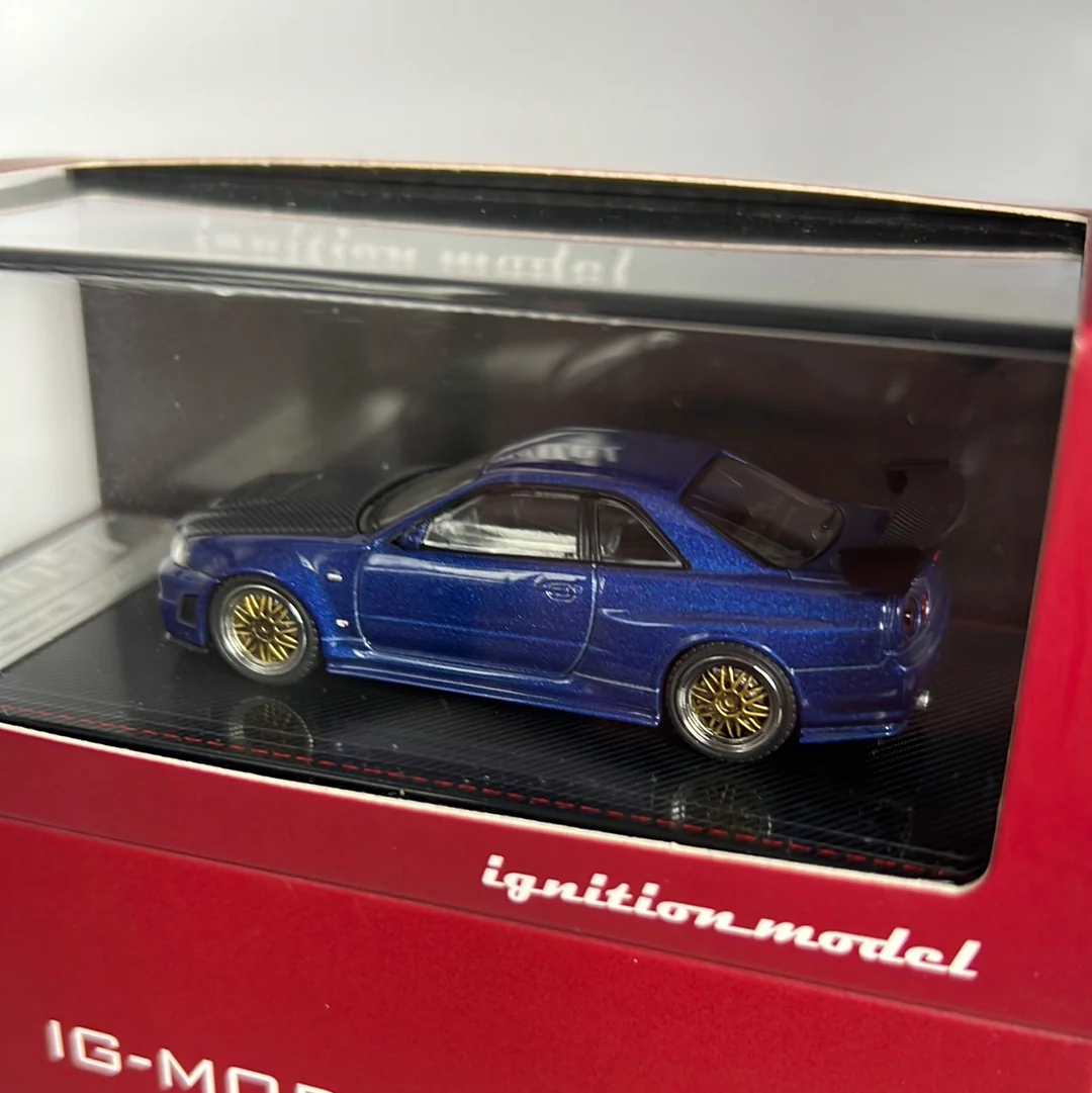 Ignition Model Nissan Skyline R34 GTR Z Tune Bayside Blue - Image 4