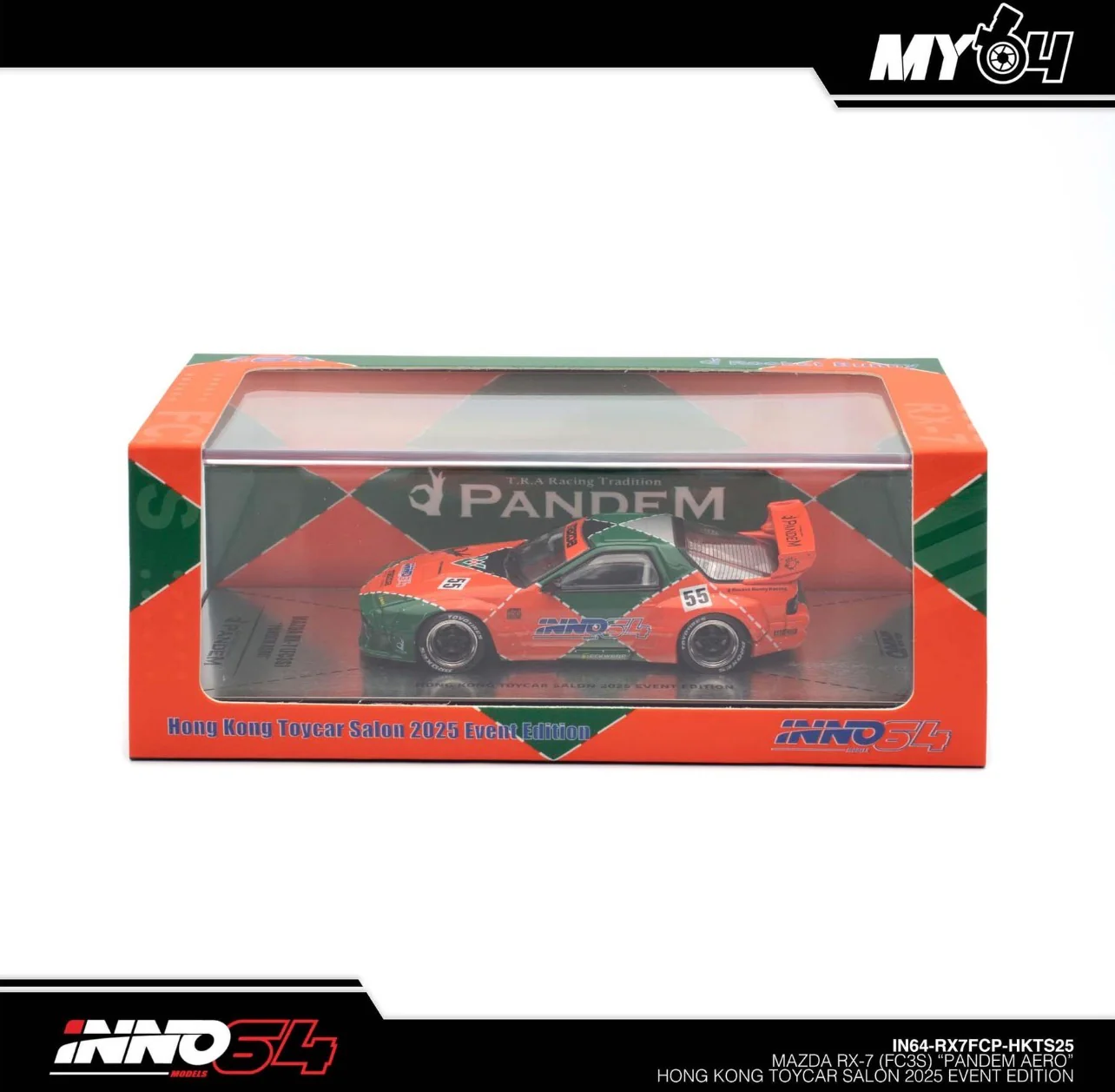 Inno64 Hong Kong Toy Car Salon Exclusive Mazda RX7 Pandem - Image 2