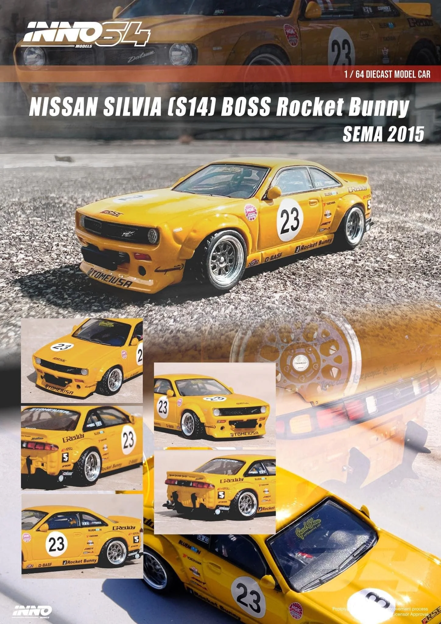 Inno64 Nissan Silvia S14 Boss Rocket Bunny Sema 2015