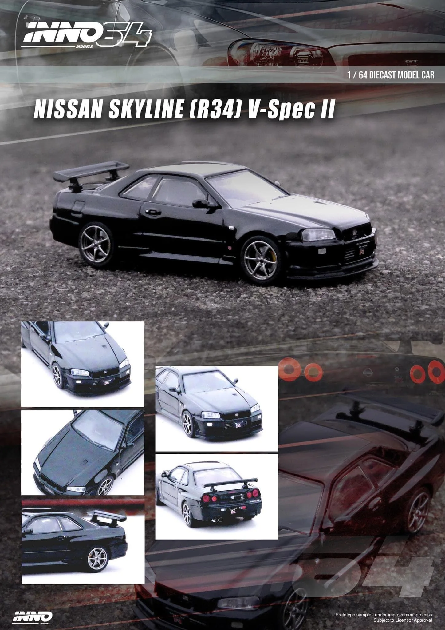 Inno64 Nissan Skyline R34 GTR V Spec II