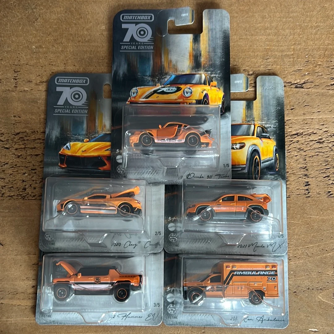 Matchbox Moving Parts 70TH Anniversary Full Set Of 5