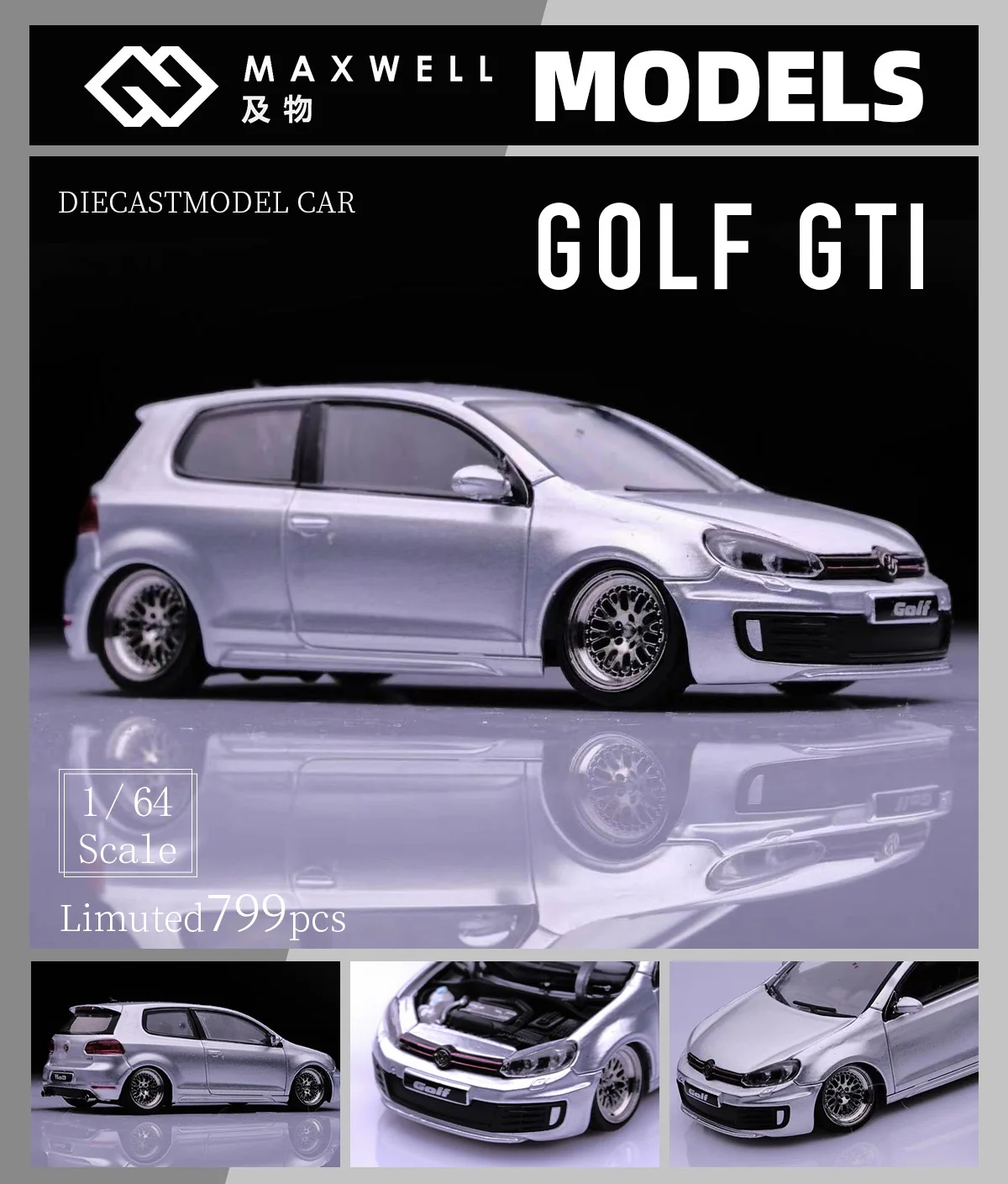 Maxwell Volkswagen Golf GTI MK6 Silver Modified
