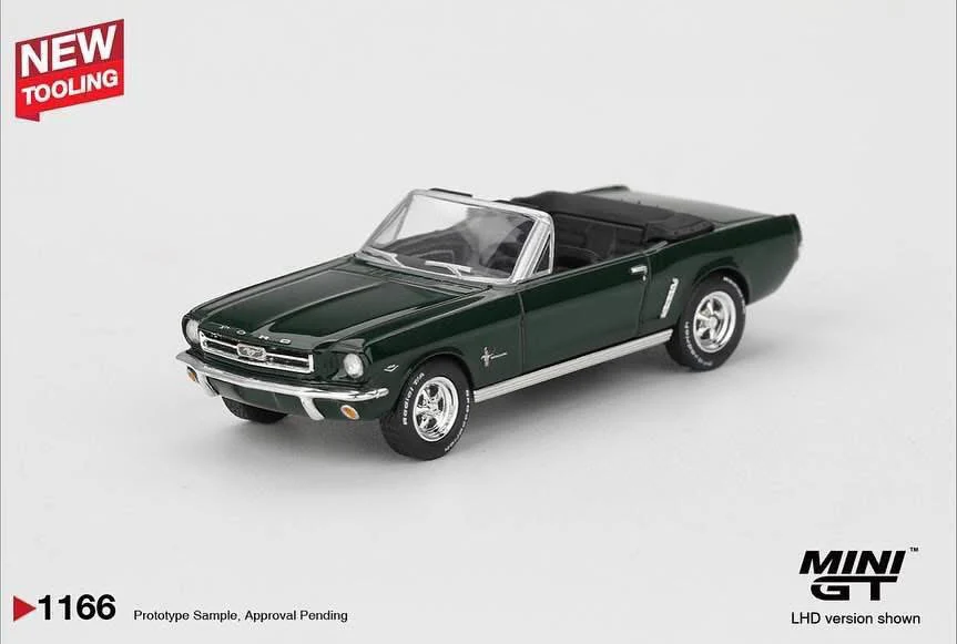 Mini GT 1964 Ford Mustang Convertible Highland Green #1166