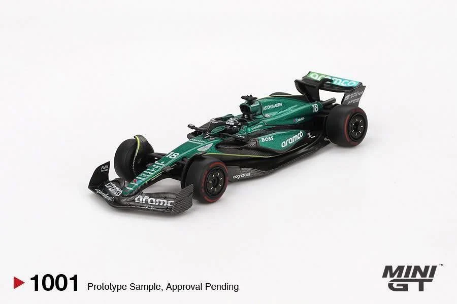 Mini GT Aston Martin AMR24 2024 Bahrain GP Lance Stroll #1001