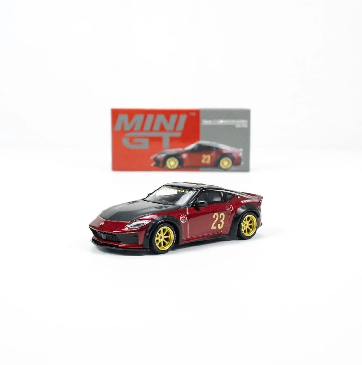 Mini GT CLDC Special Edition Nissan Z LB Nation Works Gem Red With Magazine Chinese Version #737 - Image 2