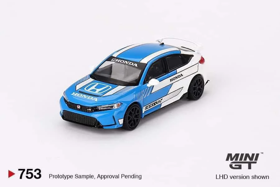 Mini GT Honda Civic Type R 2023 Pace Car Blue #753