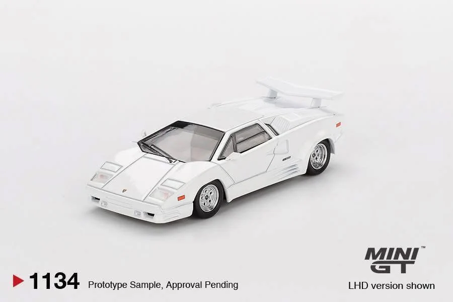 Mini GT Lamborghini Countach 25TH Anniversary White #1134