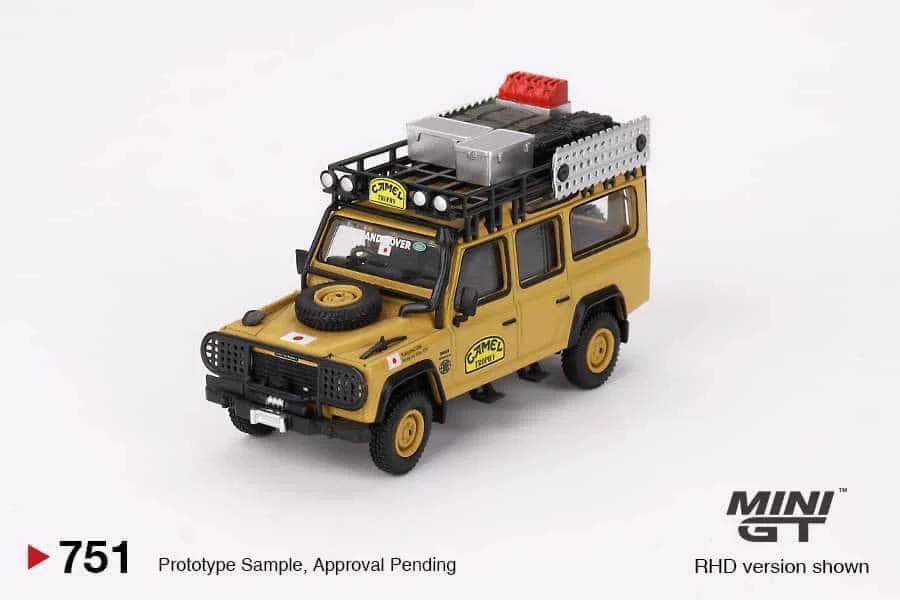 Mini GT Land Rover Defender 110 1989 Camel Trophy #751