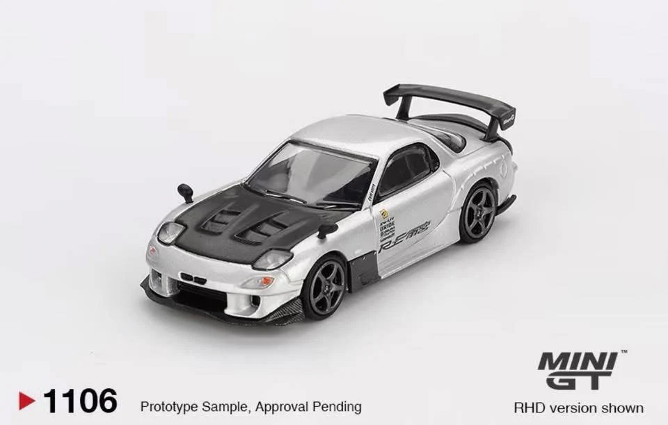 Mini GT Mazda RX7 RE Amemiya Silver Metallic #1106