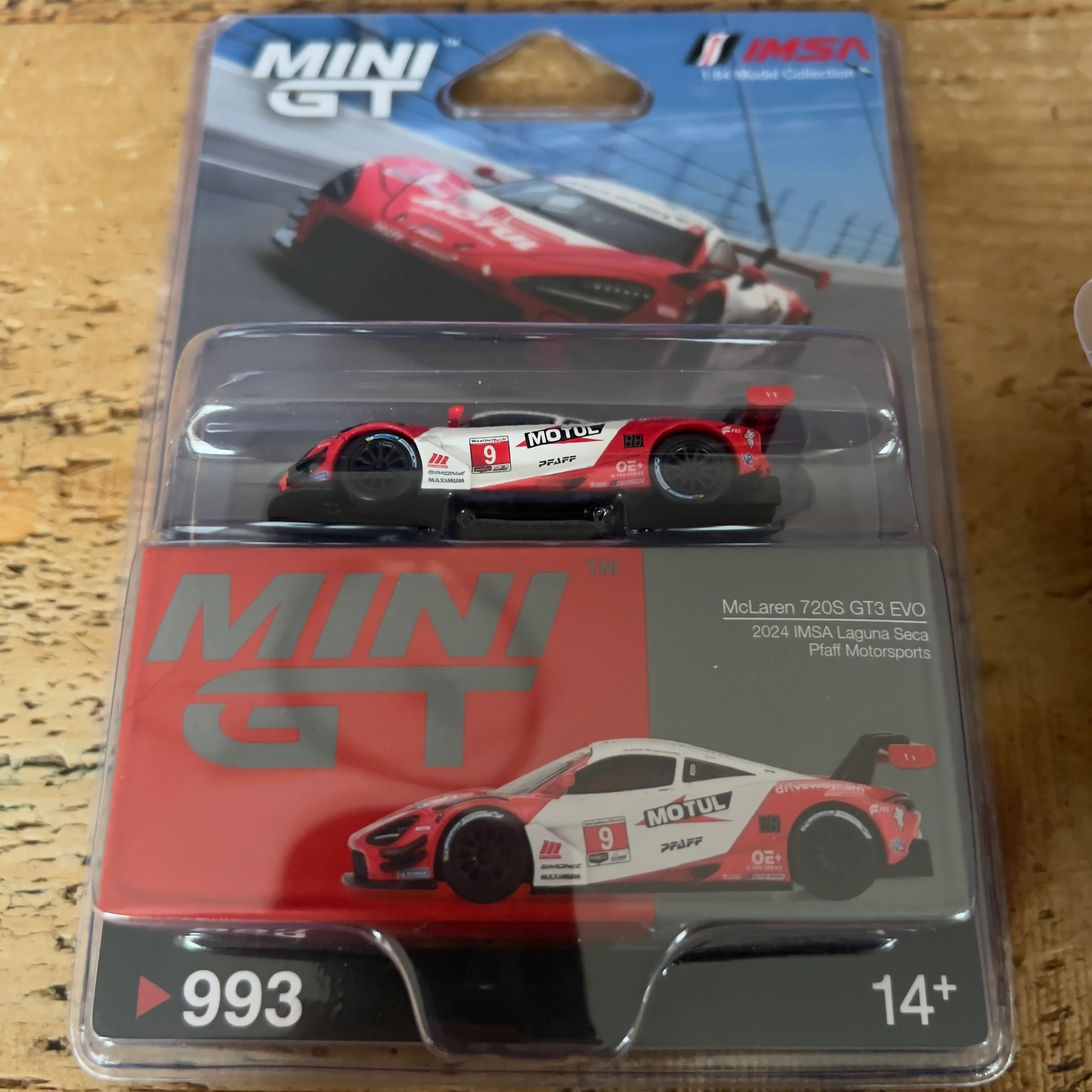 Mini GT McLaren 720S GT3 Evo 2024 IMSA #993 Blister