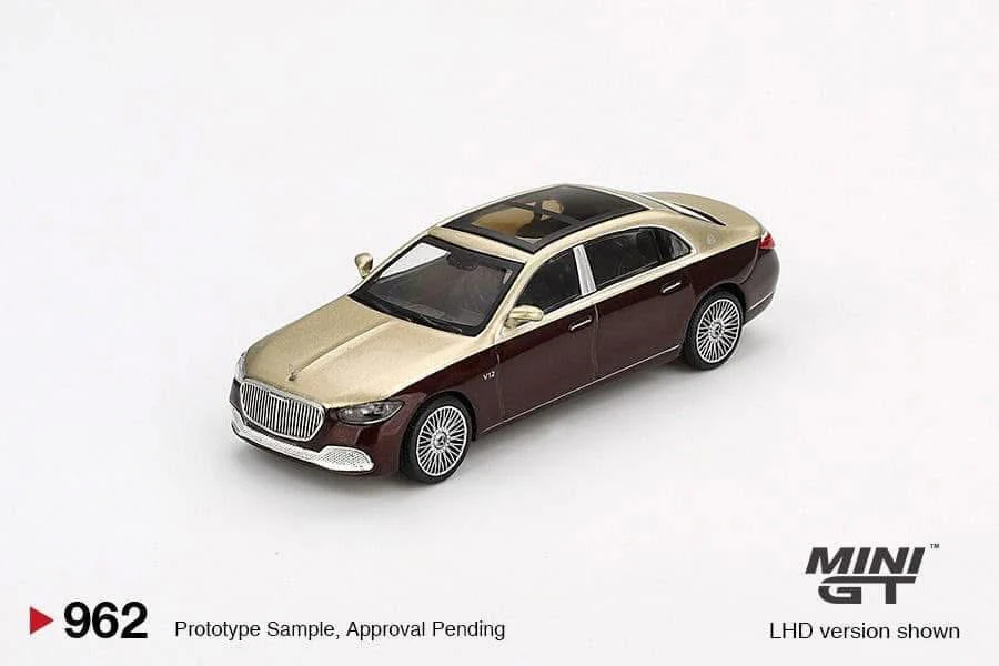 Mini GT Mercedes Maybach S680 Gold & Dark Red Metallic #962