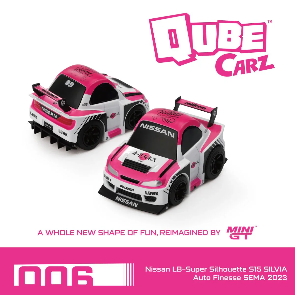 Mini GT Qube Carz Nissan Silvia S15 LB Super Silhouette #006