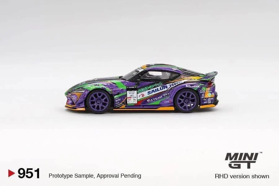 Mini GT Toyota GR Supra KUHL 2021 D1Gp Evangelion Racing #951 - Image 2