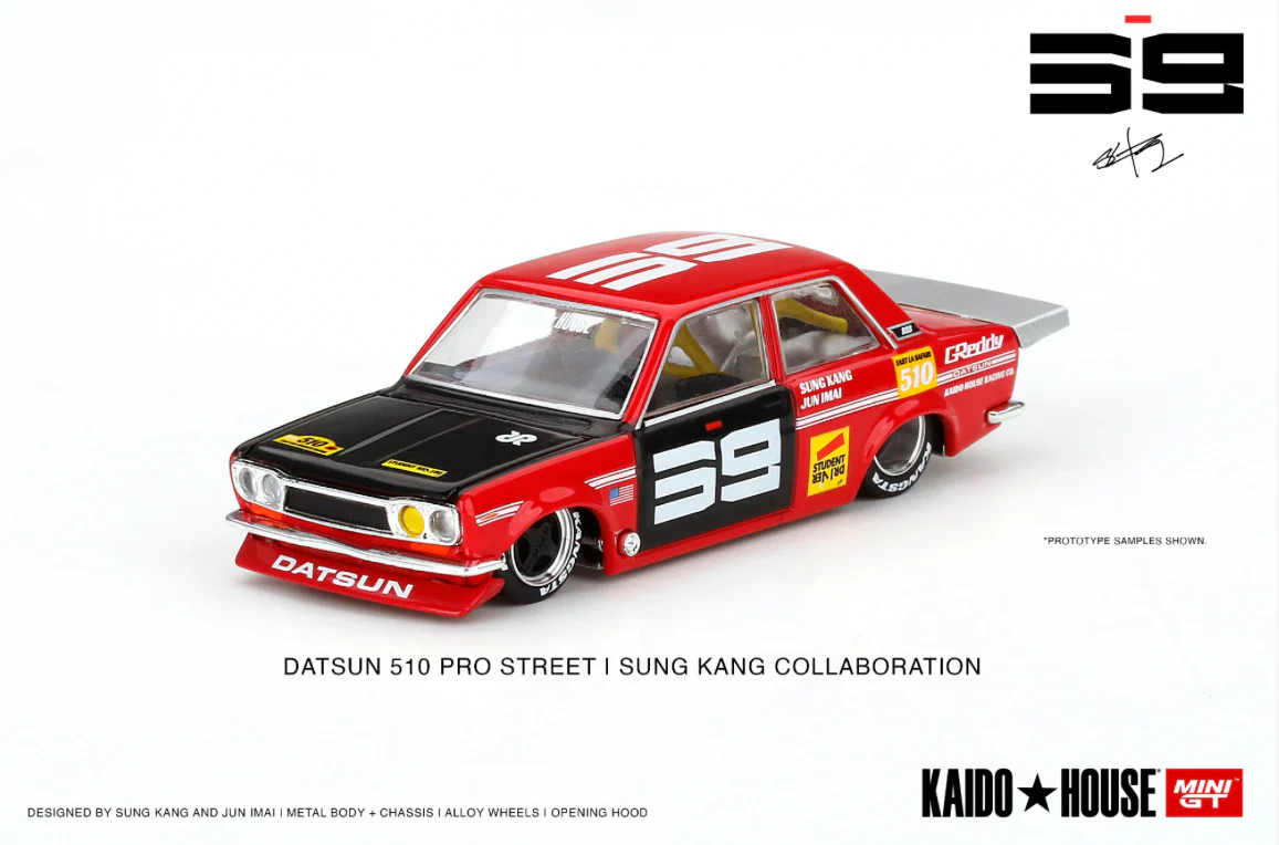 Mini GT x Kaido House Datsun 510 Pro Street Red #003