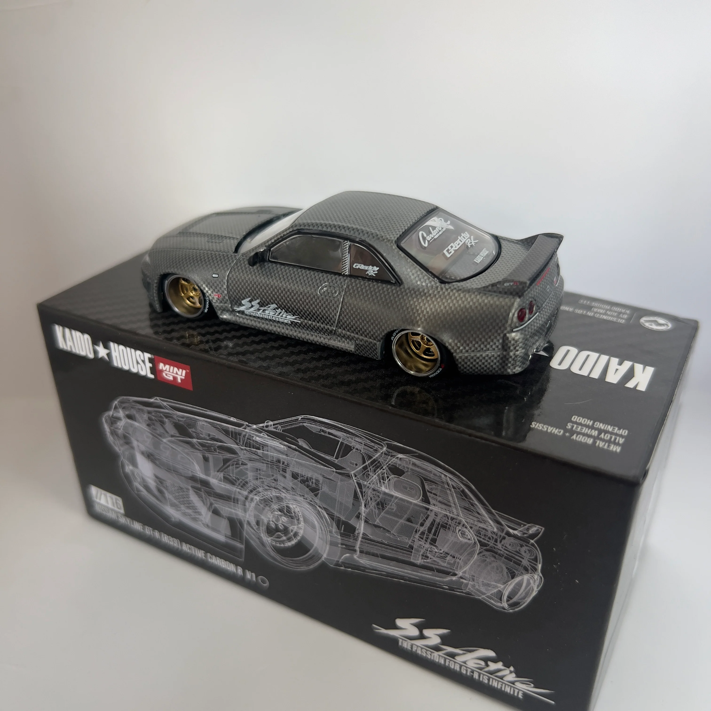 Mini GT x Kaido House Nissan Skyline R33 GTR Active Carbon V1 Chase #116 - Image 4