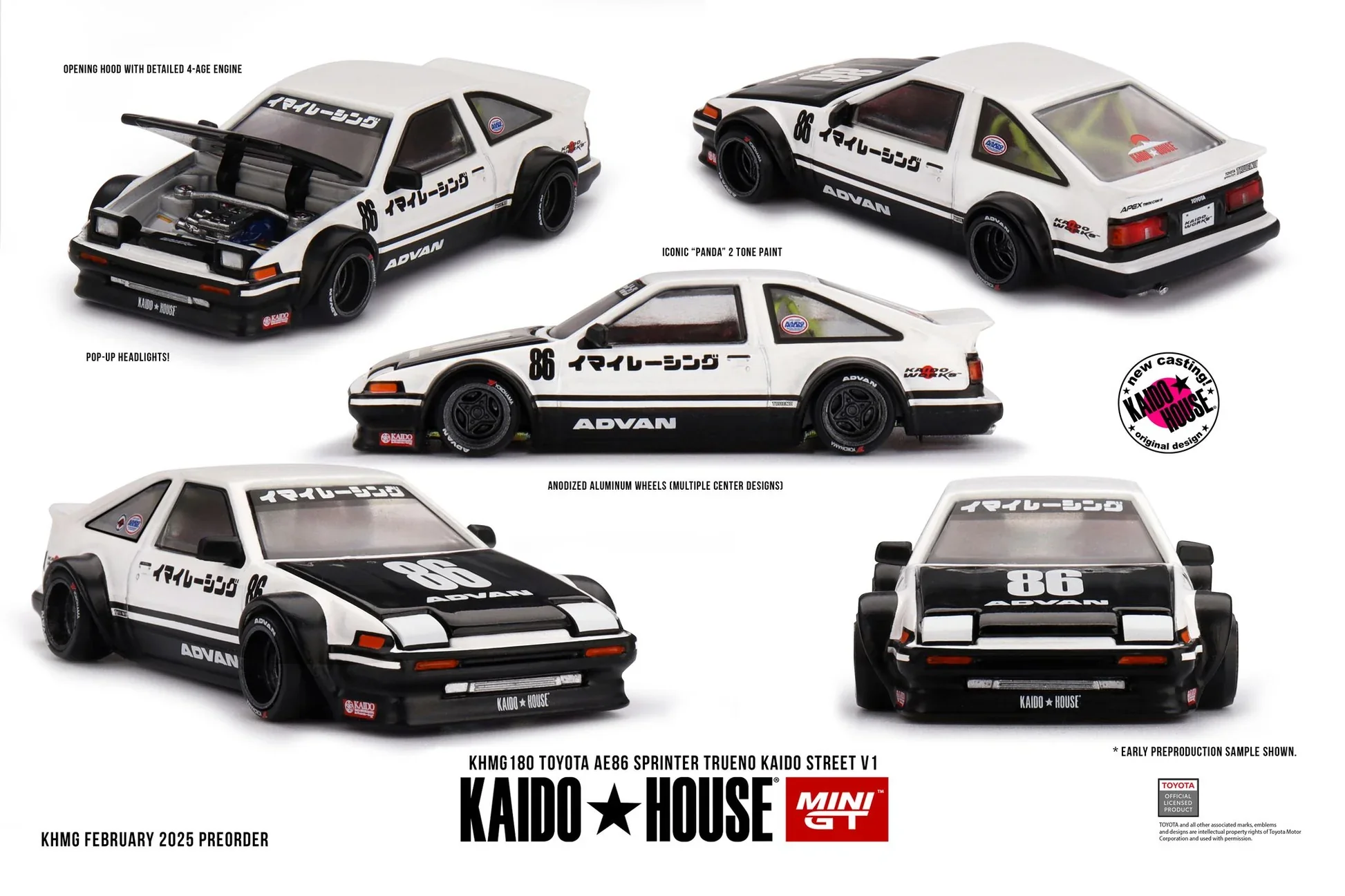 Mini GT x Kaido House Toyota Sprinter Trueno Kaido Street V1 #180