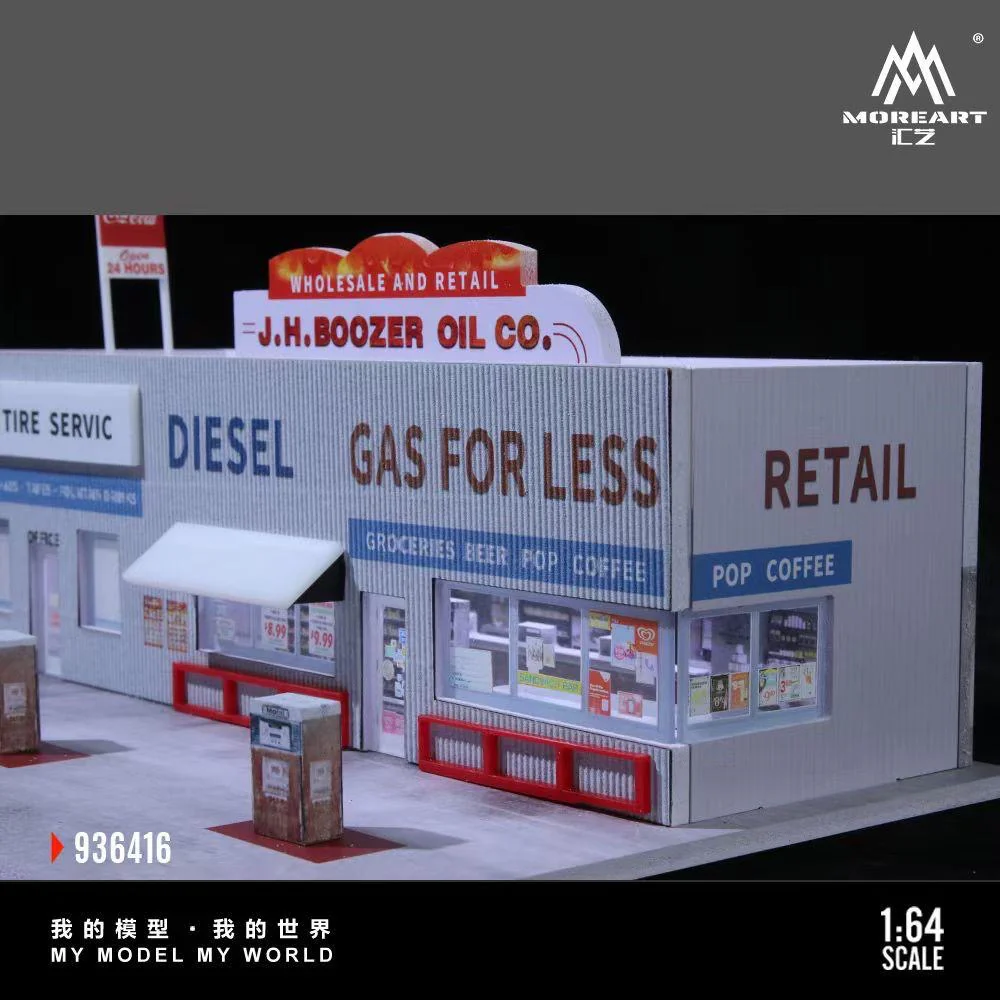 MoreArt Diorama American Gas Station - Image 3