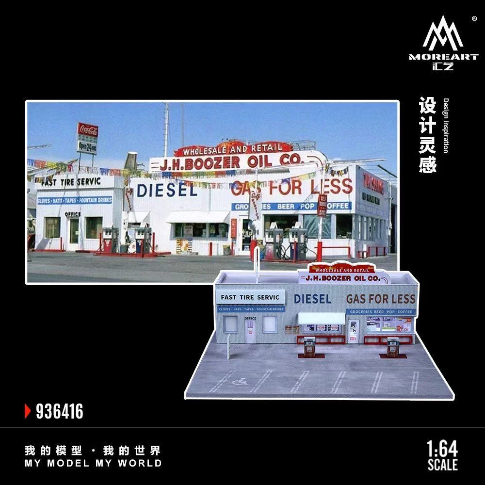 MoreArt Diorama American Gas Station - Image 4