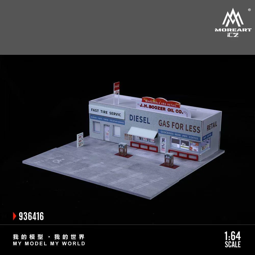 MoreArt Diorama American Gas Station - Image 6