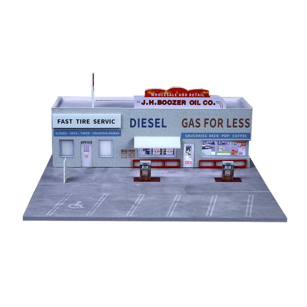 MoreArt Diorama American Gas Station - Image 8