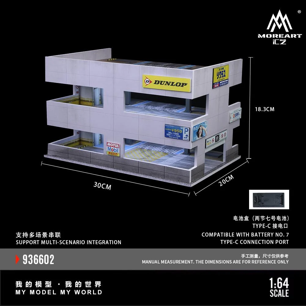 MoreArt Diorama Japanese Parking Building Style B - Image 3