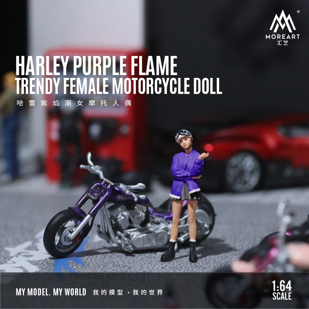 MoreArt Harley Davidson Purple Flame & Figure - Image 2