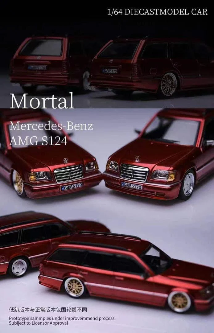 Mortal Mercedes Benz AMG S124 Red With OEM Wheel
