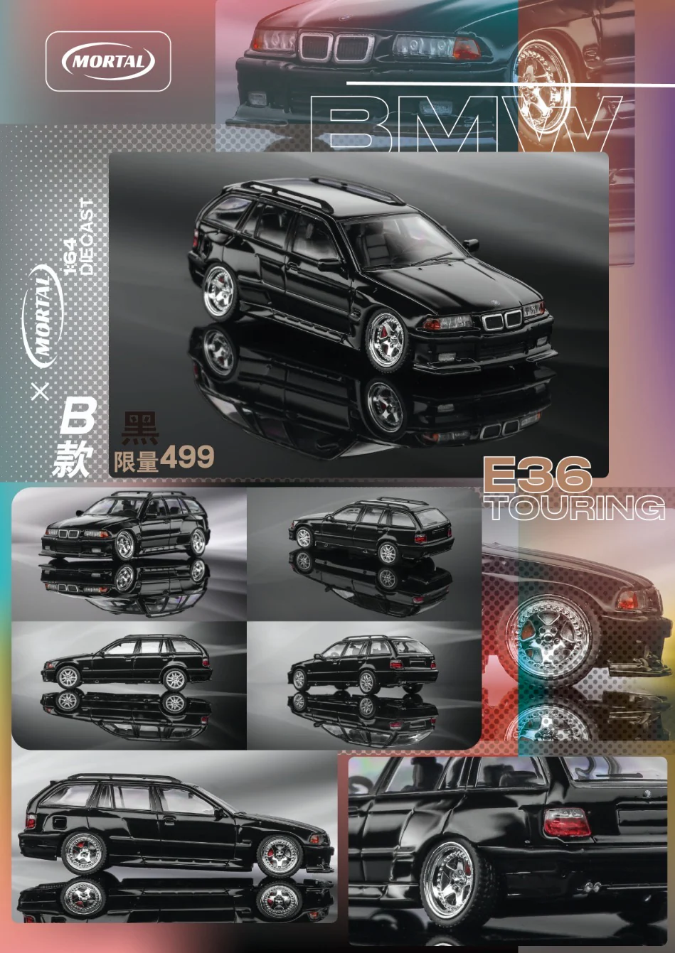 Mortal Models BMW E36 Touring Black Modified