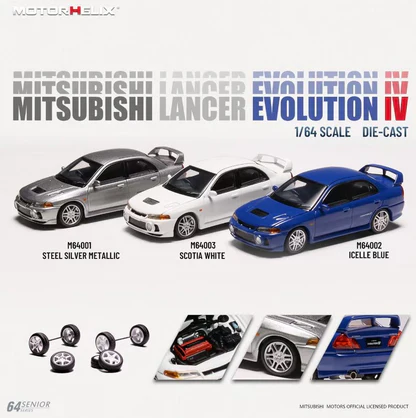 Motorhelix Mitsubishi Lancer Evolution IV Steel Silver Metallic - Image 2