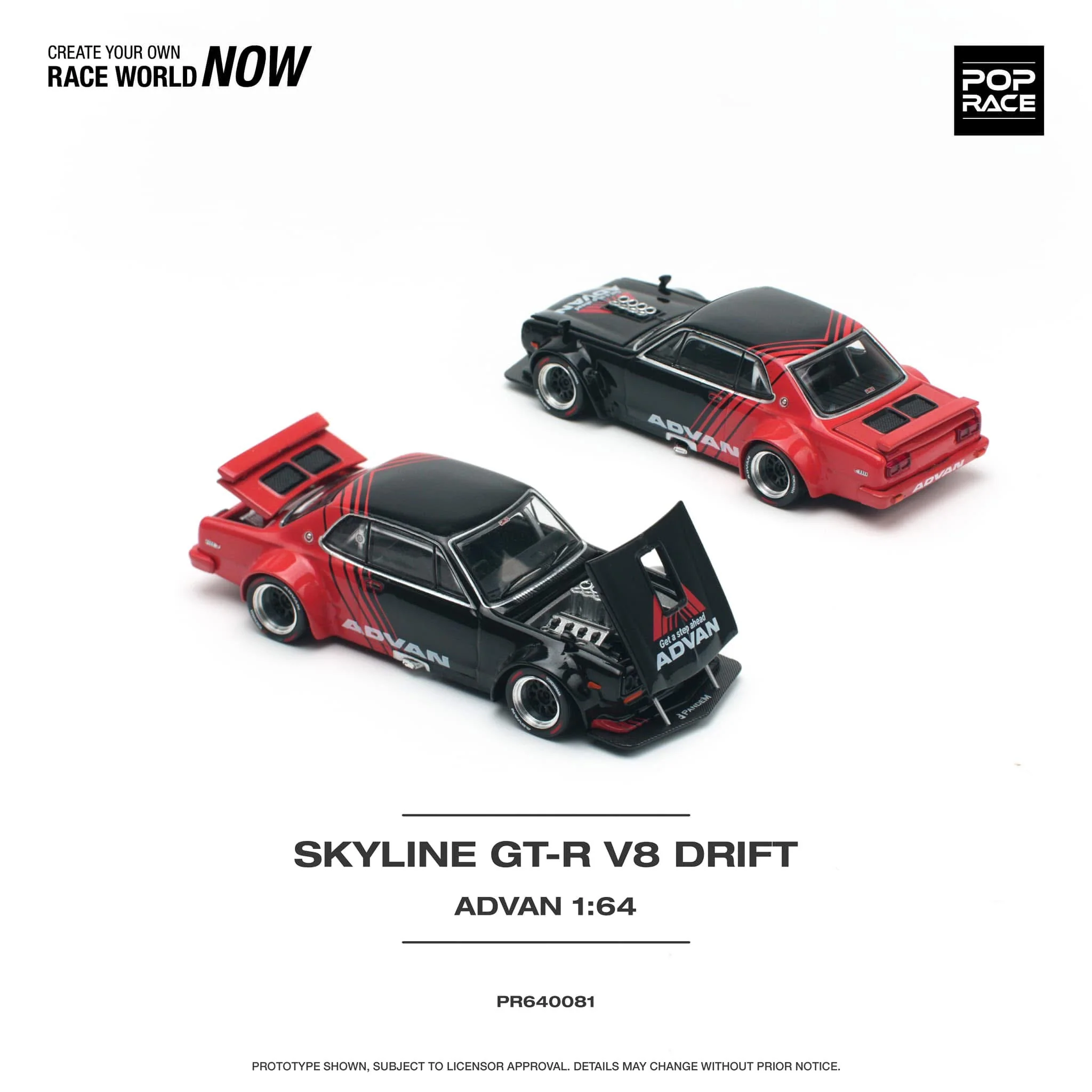 Pop Race Nissan Skyline GTR V8 Drift Advan